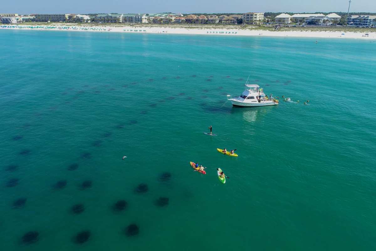 aerial view of Miramar Beach Florida.